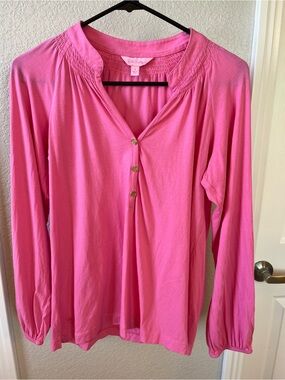 Lilly Pullitzer Soft Pima pink top size small